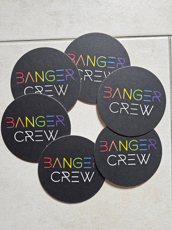 Bangercrew Bierdeckel / Untersetzer 6 Stück